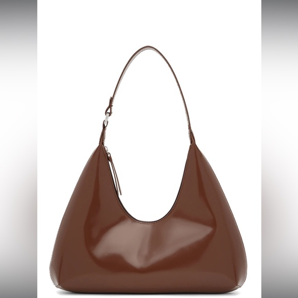 BY FAR Handbags - By Far Brown Amber Shoulder bag. Polished leather. Silver hardware.